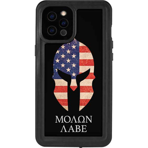 Molon Labe iPhone 12 Pro Max Waterproof Case
