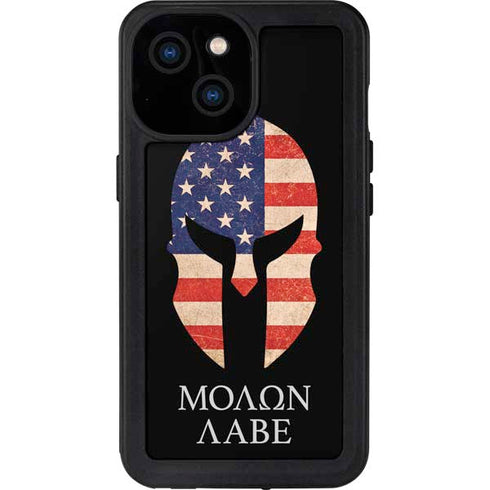 Molon Labe iPhone 13 Mini Waterproof Case