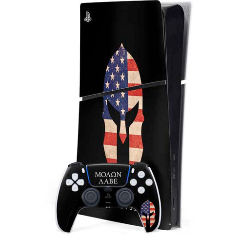 Molon Labe PS5 Slim Digital Edition Bundle Skin