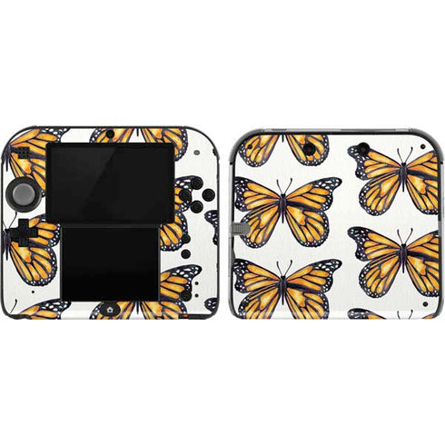Cat Coq Monarch Butterflies Nintendo 2DS Skin