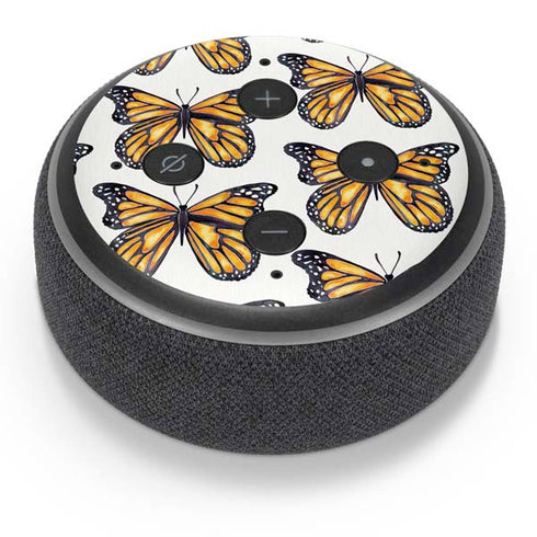 Cat Coq Monarch Butterflies Amazon Echo Dot Skin