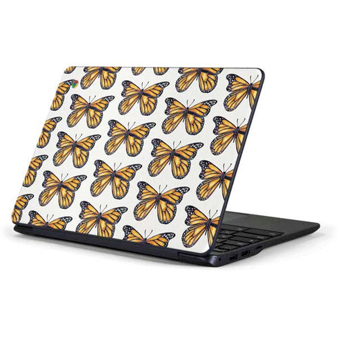 Cat Coq Monarch Butterflies Samsung Chromebook Skin