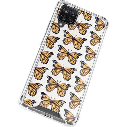 Cat Coq Monarch Butterflies Galaxy A12 Clear Case