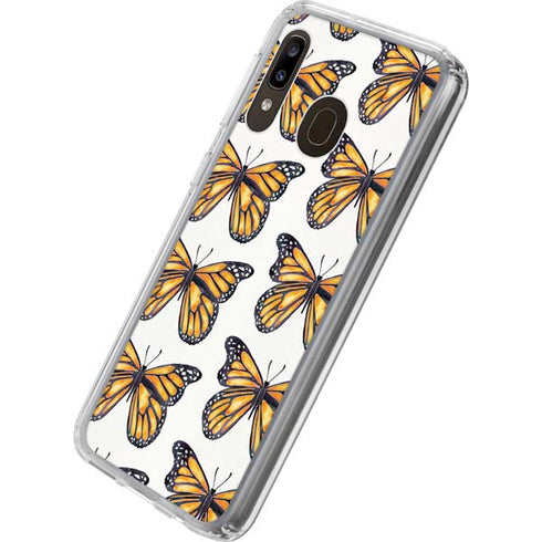 Cat Coq Monarch Butterflies Galaxy A20 Clear Case