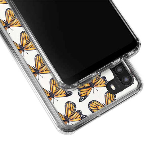 Cat Coq Monarch Butterflies Galaxy A21 Clear Case