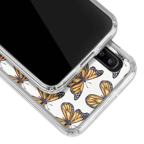 Cat Coq Monarch Butterflies Galaxy A30 Clear Case