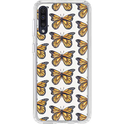 Cat Coq Monarch Butterflies Galaxy A50 Clear Case