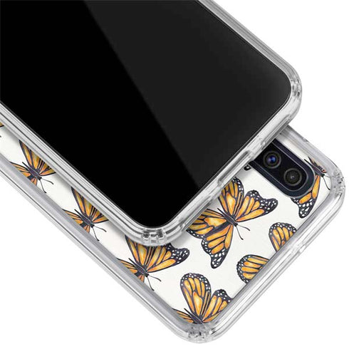 Cat Coq Monarch Butterflies Galaxy A50 Clear Case