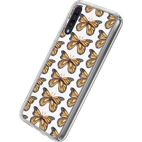 Cat Coq Monarch Butterflies Galaxy A50 Clear Case