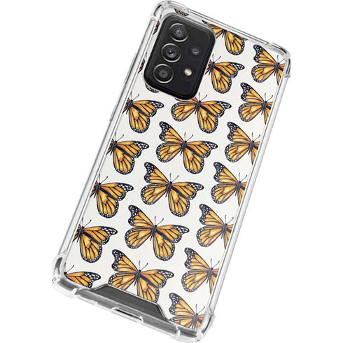Cat Coq Monarch Butterflies Galaxy A52 5G Clear Case