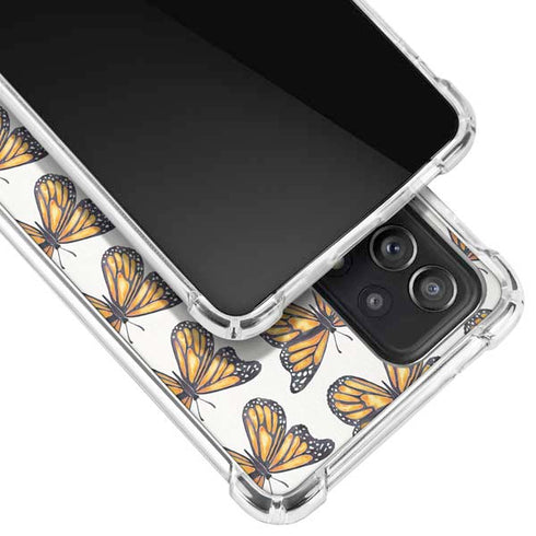 Cat Coq Monarch Butterflies Galaxy A52 5G Clear Case