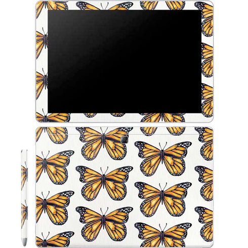 Cat Coq Monarch Butterflies Galaxy Book 12in Skin
