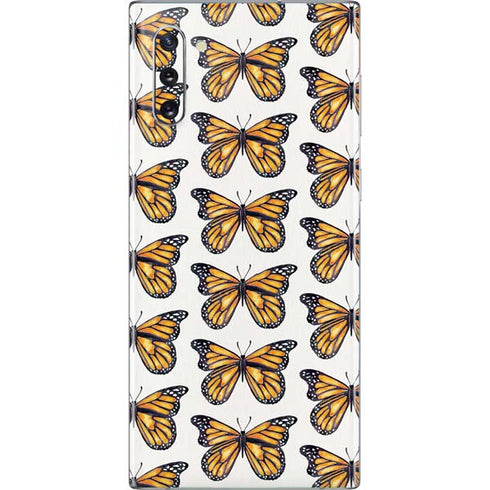 Cat Coq Monarch Butterflies Galaxy Note 10 Skin