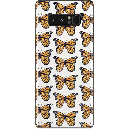 Cat Coq Monarch Butterflies Galaxy Note 8 Skin