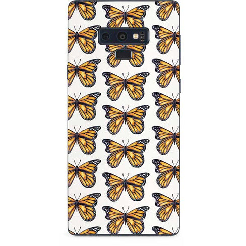 Cat Coq Monarch Butterflies Galaxy Note 9 Skin