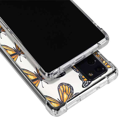 Cat Coq Monarch Butterflies Galaxy Note20 5G Clear Case