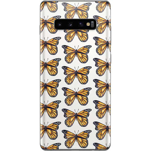 Cat Coq Monarch Butterflies Galaxy S10 Plus Skin