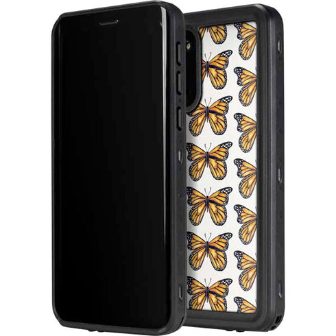 Cat Coq Monarch Butterflies Galaxy S20 Plus Waterproof Case