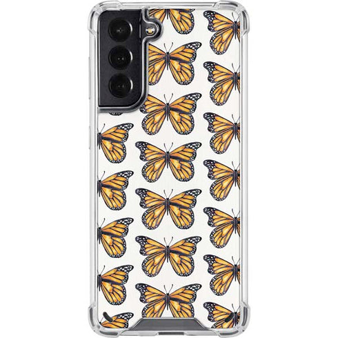 Cat Coq Monarch Butterflies Galaxy S21 5G Clear Case