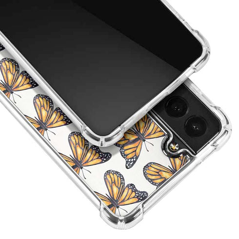 Cat Coq Monarch Butterflies Galaxy S21 FE Clear Case