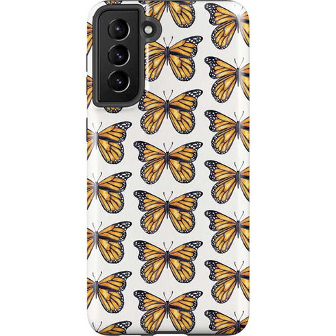 Cat Coq Monarch Butterflies Galaxy S21 Plus 5G Pro Case