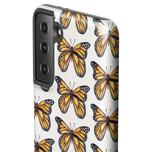 Cat Coq Monarch Butterflies Galaxy S21 Plus 5G Pro Case