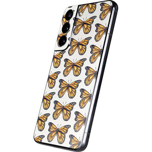 Cat Coq Monarch Butterflies Galaxy S22 Skin