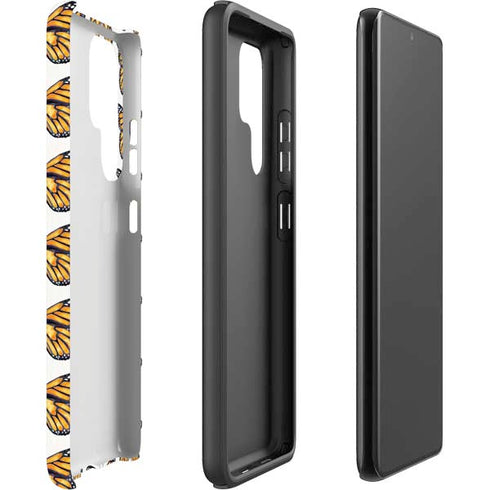 Cat Coq Monarch Butterflies Galaxy S22 Ultra Pro Case