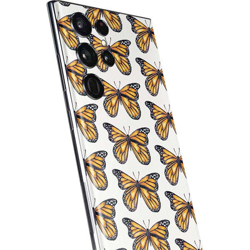 Cat Coq Monarch Butterflies Galaxy S22 Ultra Skin