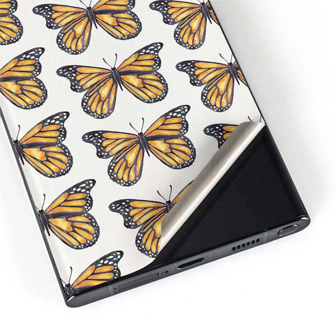 Cat Coq Monarch Butterflies Galaxy S22 Ultra Skin