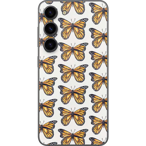 Cat Coq Monarch Butterflies Galaxy S23 Skin