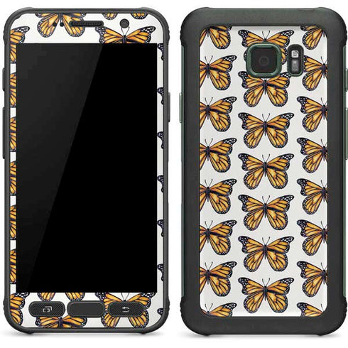 Cat Coq Monarch Butterflies Galaxy S7 Active Skin