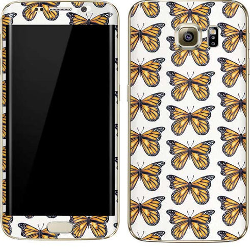 Cat Coq Monarch Butterflies Galaxy S7 Edge Skin