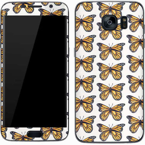 Cat Coq Monarch Butterflies Galaxy S7 Skin