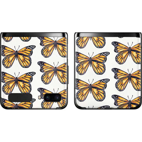 Cat Coq Monarch Butterflies Galaxy Z Flip Skin