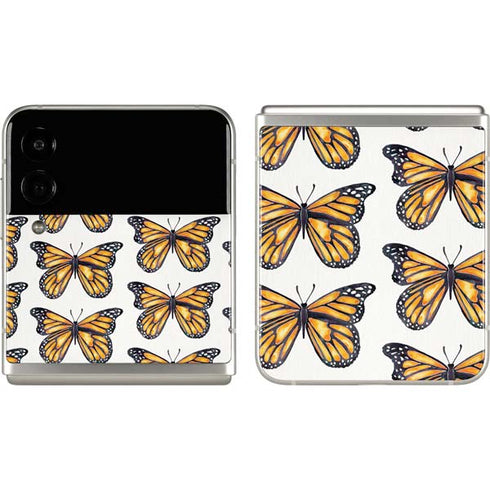 Cat Coq Monarch Butterflies Galaxy Z Flip3 5G Skin