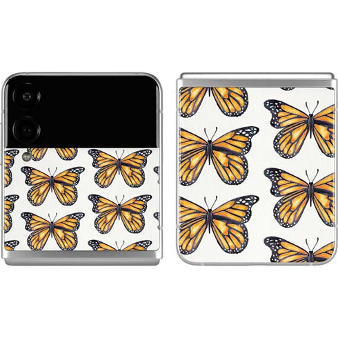 Cat Coq Monarch Butterflies Galaxy Z Flip4 5G Skin