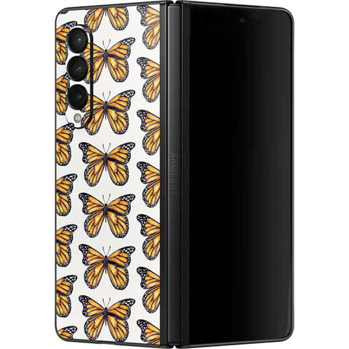 Cat Coq Monarch Butterflies Galaxy Z Fold3 5G Skin
