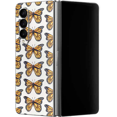 Cat Coq Monarch Butterflies Galaxy Z Fold4 5G Skin