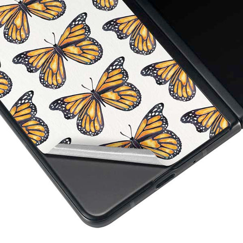 Cat Coq Monarch Butterflies Galaxy Z Fold4 5G Skin