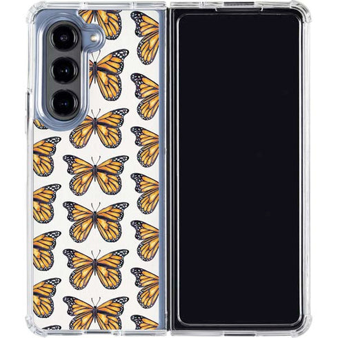 Monarch Butterflies by Cat Coq Galaxy Z Fold5 5G Clear Case