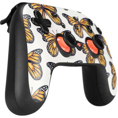 Cat Coq Monarch Butterflies Google Stadia Controller Skin