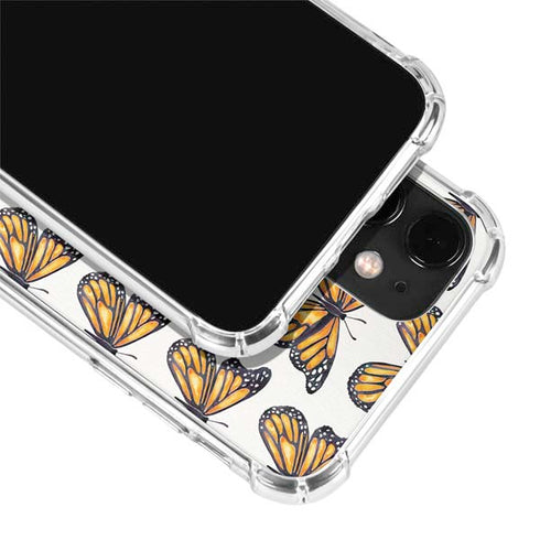 Cat Coq Monarch Butterflies iPhone 12 Clear Case