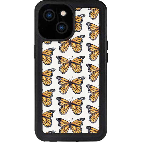 Cat Coq Monarch Butterflies iPhone 13 Mini Waterproof Case