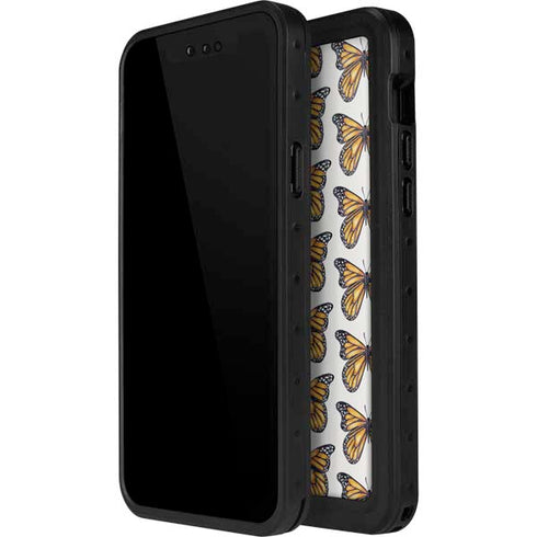 Cat Coq Monarch Butterflies iPhone 13 Mini Waterproof Case