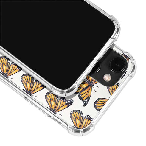 Cat Coq Monarch Butterflies iPhone 14 Plus Clear Case