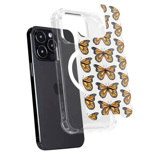 Cat Coq Monarch Butterflies iPhone 14 Pro MagSafe Case