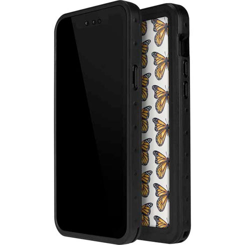 Cat Coq Monarch Butterflies iPhone 14 Pro Max Waterproof Case