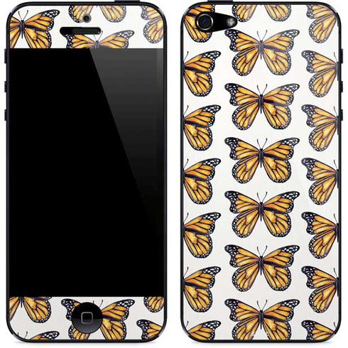 Cat Coq Monarch Butterflies iPhone 5/5s/5SE Skin