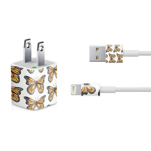 Cat Coq Monarch Butterflies iPhone Charger (5W USB) Skin